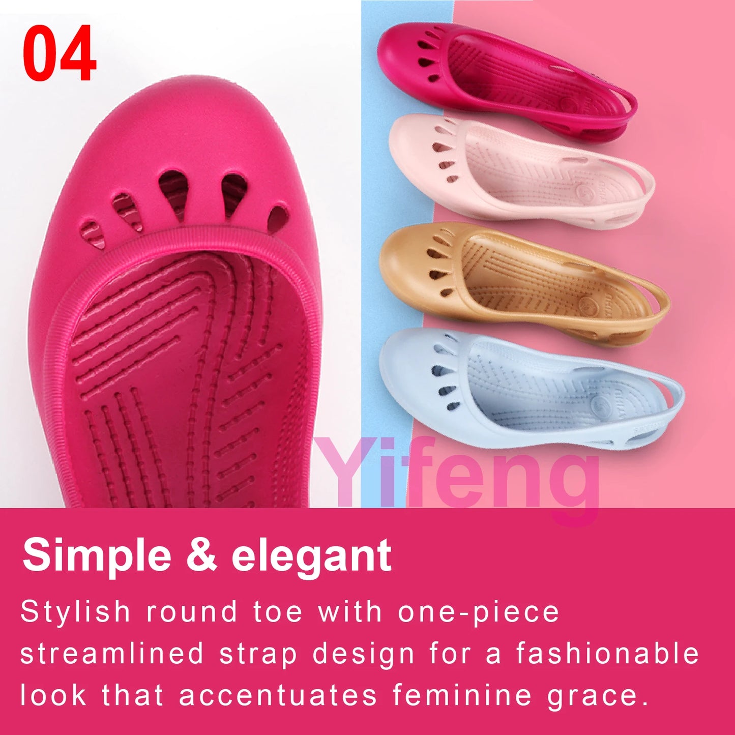 Ultra-light Women's Clogs: Breathable Soft Elastic Waterproof Non-slip Easy To Clean Versatile And Stylish For Commuting Work