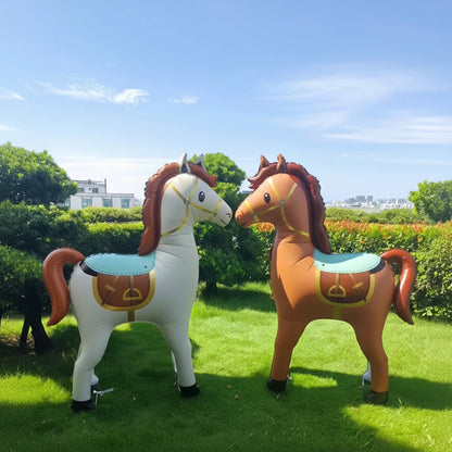 Giant Horse Standing Balloon Oversize Brown Horse for Western Cowboy Rodeo Themed Birthday Party Baby Shower Decoration Supplies