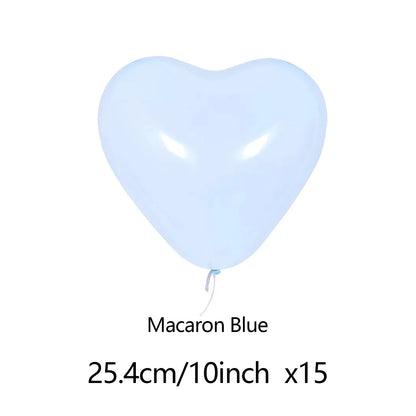 15pcs heart-shaped balloons, Maka color pink/blue/latex balloons Valentine's Day birthday wedding anniversary decoration