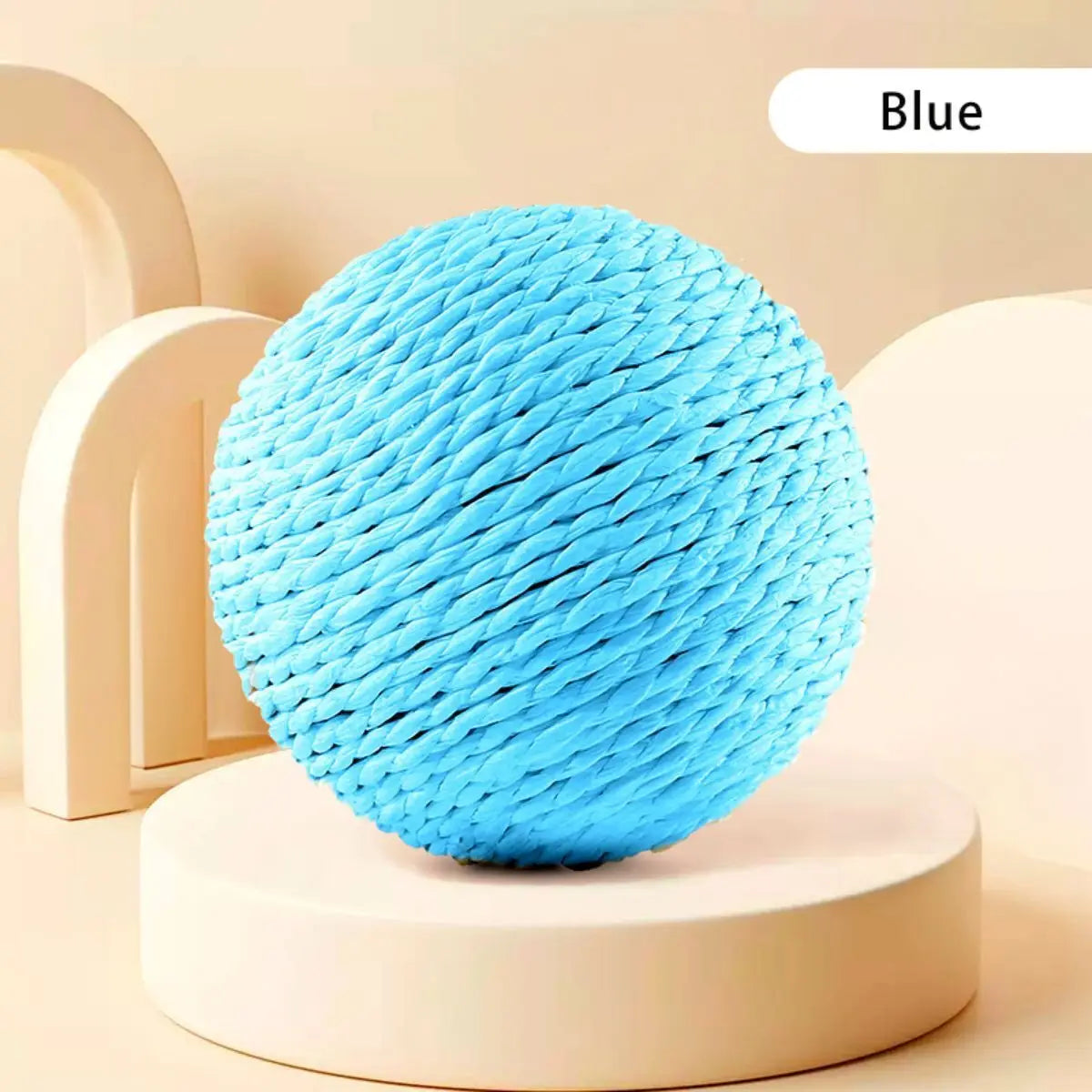 Interactive Sisal Cat Scratching Ball Toy For Kitten Teeth Cleaning Anti Bite 10CM Super Big Cat Ball Sounding Toy Pet Supplies