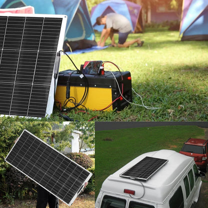 240W Flexible Solar Panel Kit,12V Off‑Grid Solar System & Solar Charge Controller for RV, Boat, Camper, Outdoor Battery Charging