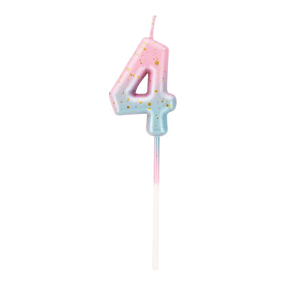 Gradient Cake Candles 0-9 Number Cake Topper Ins Birthday Cakes Toppers Birthdays Party Cupcake Decoration DIY Baking Supplies