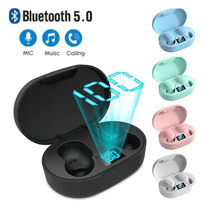 E6S Bluetooth Earphones Gaming Headset Earbuds TWS Blutooth Earphone Wireless Hearing Aids Sports EarBuds HiFi Stereo Headphones