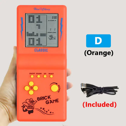 Rechargeable Portable Pocket Game Console Type-C Charge Retro Handheld Game Player with Switch for Tetris Machine Puzzle Toys