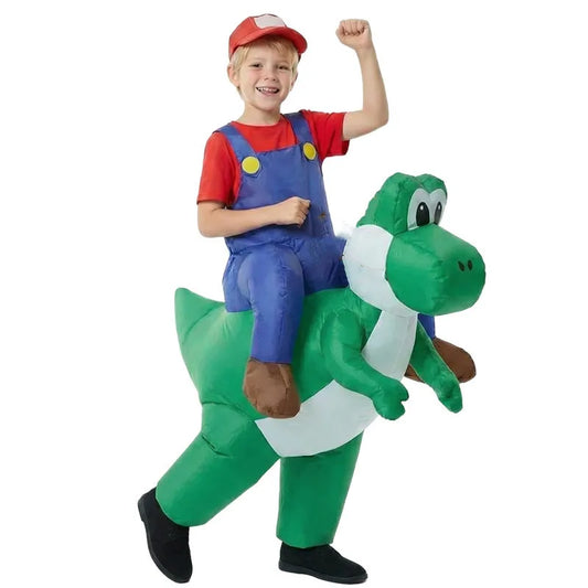 Halloween Plumber Costume Dinosaur Inflatable Suit Adult Kids Party Cosplay Performance Outfit  Holiday Dance Parties & Carnival
