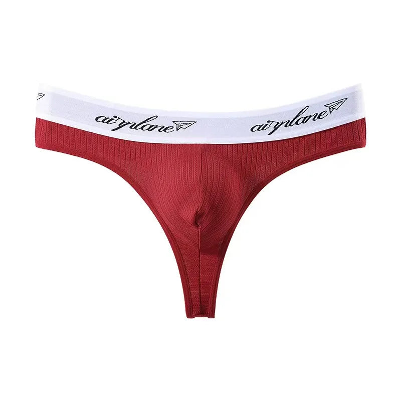 3PCSports Solid Men Thong Male Cotton Breathable G-String Seamless No Trace Sports Panties Sexy T-back Exotic Lingerie Plus Size