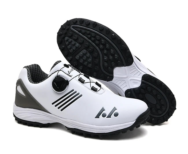 New men's golf shoes, Spinning buckle lightweight golf training shoes, Outdoor sports and leisure shoes, Breathable and non slip