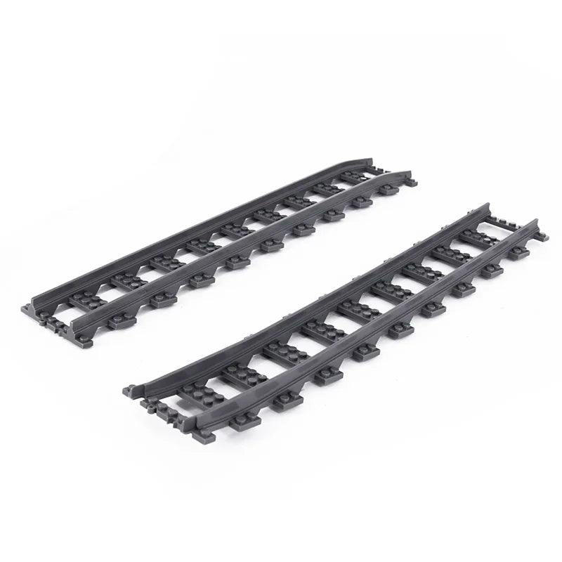 NEW City Trains Flexible Tracks Soft Straight Curved Rails Switch Building Block Creative Models Railways Toys For Kids Gifts
