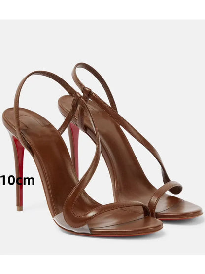 Ladies' Summer New Multi Color Serpentine Grass Stiletto Sandals Sexy Party Fashion Show 35-44 Large Women's Sandals