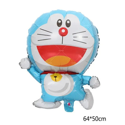 Doraemoned Balloons Cartoon Blue Jingle Cat Party Decoration Supplies Happy Birthday Banner Disposable Tableware Kid Cake Topper