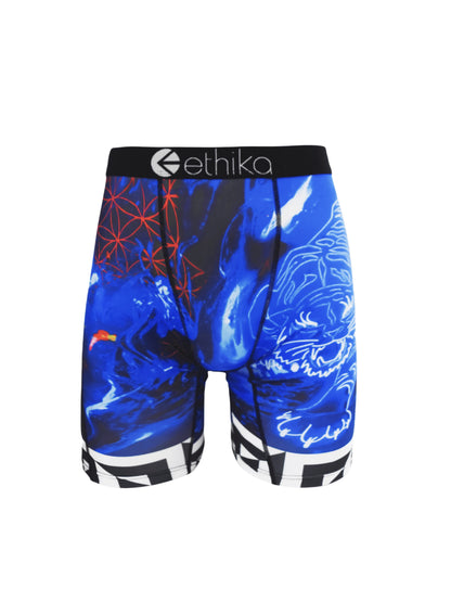 ETHIKA 1Pcs Men Underwear Boxers Breathable Mesh Crotch Man Underpants Plus Size L-3XL Mens Panties Printed Men's Boxers Briefs
