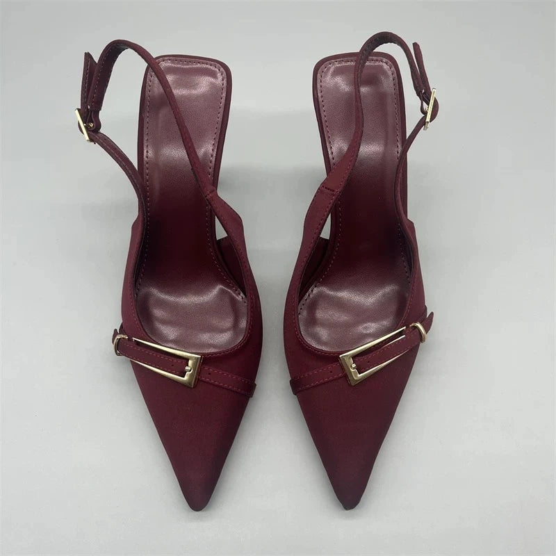 New Summer Fashion Solid Color Casual Women's Sandals Brand Buckle Designer 2026 Everyday Comfortable Office Women's High Heels