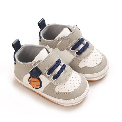 Fashionable Korean Version Men's And Women's Sports Shoes Indoor Soft Rubber Sole Anti Slip Front Shoes 0-18M Baby Shoes