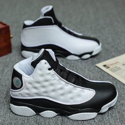 Outdoor Court Basketball Shoes Non Slip Rubber Sole Wear Resistant High Top Design Breathable Comfort Daily Training Athletic