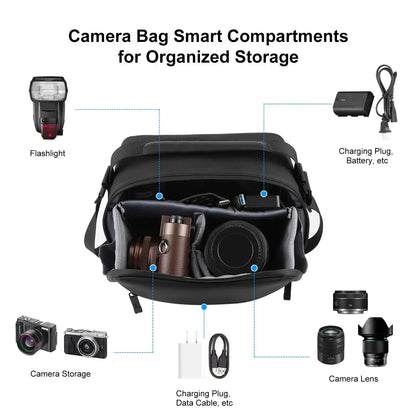 Drone Storage Bag Photography Camera Crossbody Shoulder Bag Waterproof PU Fabric For DJI Mini Series / Osmo Pocket Series