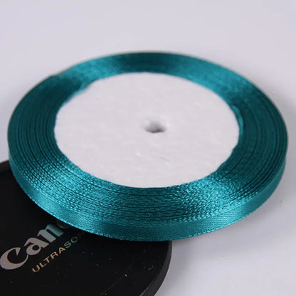 22 Meters/Roll 6mm Silk Satin Ribbons Christmas Halloween Birthday Party Gift Wrapping Ribbons DIY Handmade Crafts Material