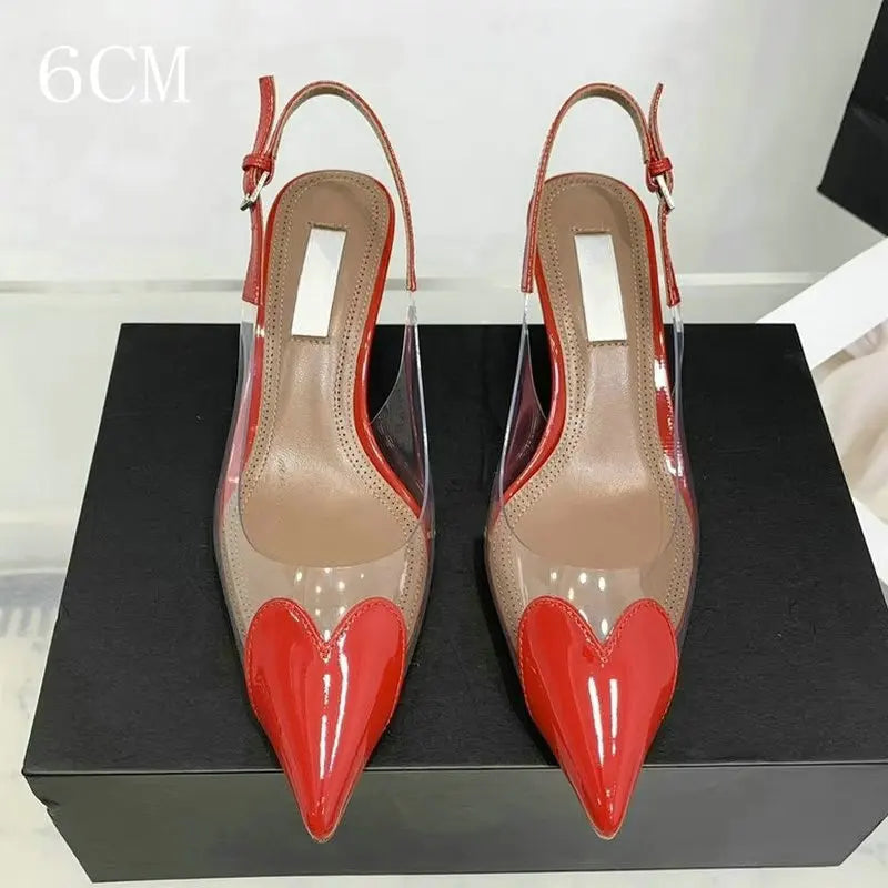 2026 New  High Heels Pvc Transparent Sandals Women'S Pointed-Toe Sexy Single Shoes
