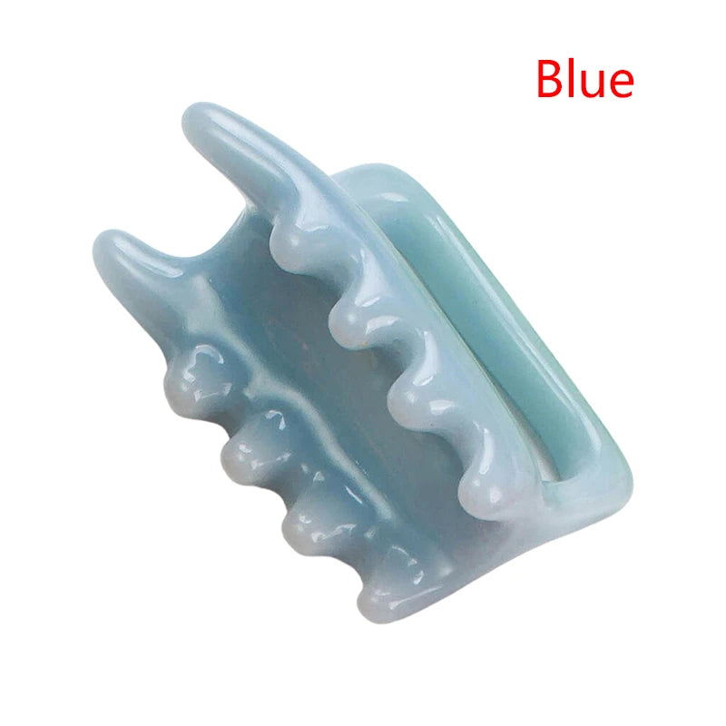 Resin Double Push Massager SPA Scraping Body Massage Tool For Spine Waist And Shoulder Relieve Physical Fatigue