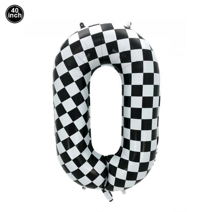 40'' Number Race Car Balloon Racetrack Balloon Truck Bike Wheels Tire Racing Car Theme Party Supplies Boys' Birthday Party Favor