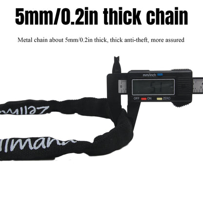 Zellmann Bicycle Chain Lock Password High Security MTB Mountain Bike Password For Cycling Electric E-Bike Cycling Accessories
