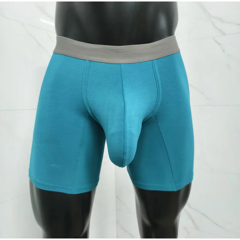 Large Pocket Modal Boxer Shorts Men's Solid Color Bullet Separation Shorts Sports Boxer Boxer Pants With Super Large Space