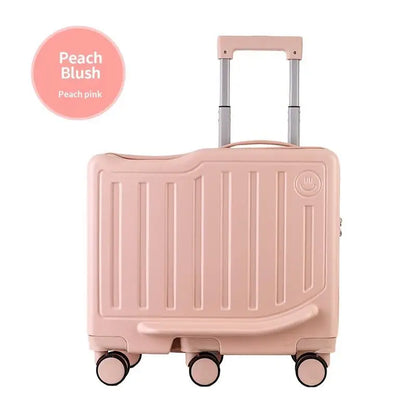 Rideable 20 Inch Rolling Suitcase Password Lock Portable Carry On Luggage For Children Travel Vacation