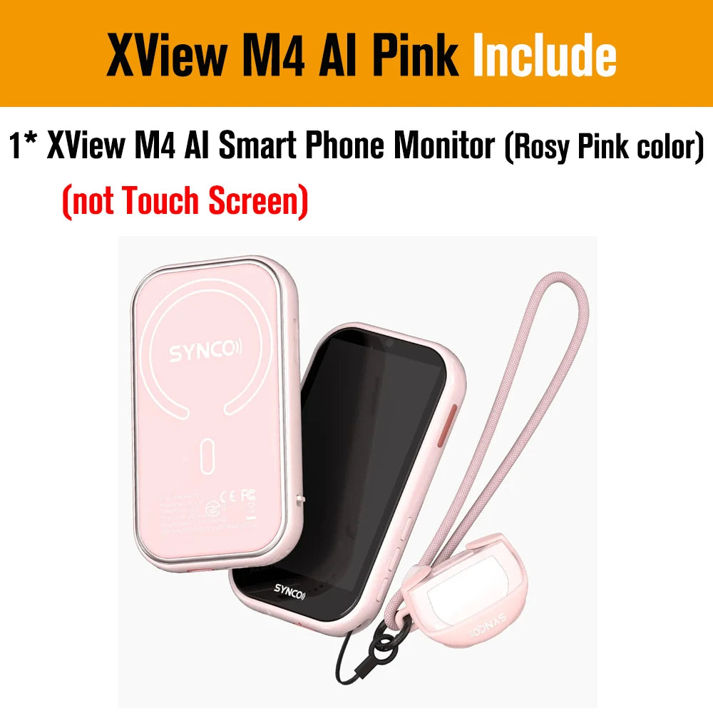 SYNCO XView M4 / M4 AI / M4 Touch Screen Selfie Monitor Screen Vlogging Monitor for iPhone Android Live Streaming TikTok Vlog