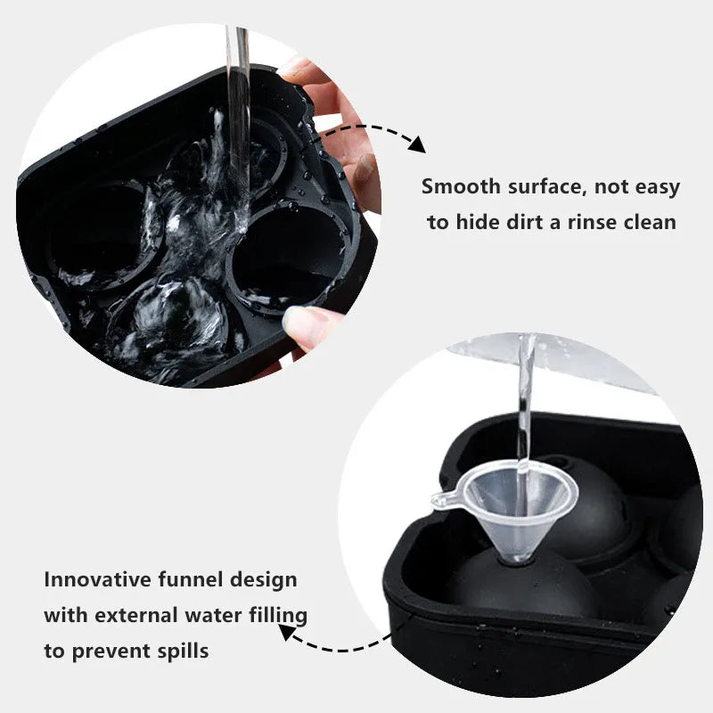 3D Skull Diamond Ice Ball Silicone Mold Tray for Whiskey Cocktail Easy Demold Reusable Bar Party Supplies Reusable Bar Party