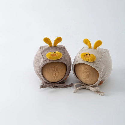 Baby Hat 3-16M Baby Caps Cartoon Duck Girls Ear Protection Hat Autumn Warm Toddler Fetal Cap