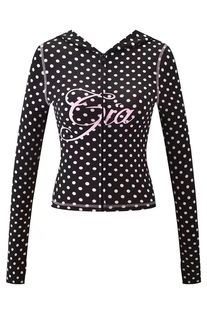 Gia Straight Shoulder Slim Letter Print Slim Hooded Zipper Short Jacket Sports Casual Pants Set