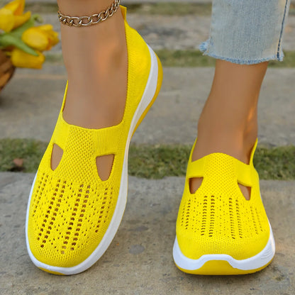 Spring New Women's Sports Shoes, Fashionable, Breathable, Lightweight, Non-slip, Wear-resistant, Casual Sports Shoes, Flat Shoes