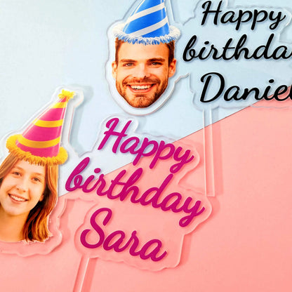 Personalized 30th 40th 50th Birthday Cake Topper Funny Birthday Party FavorsBirthday Party Decor Custom Photo Cake Topper