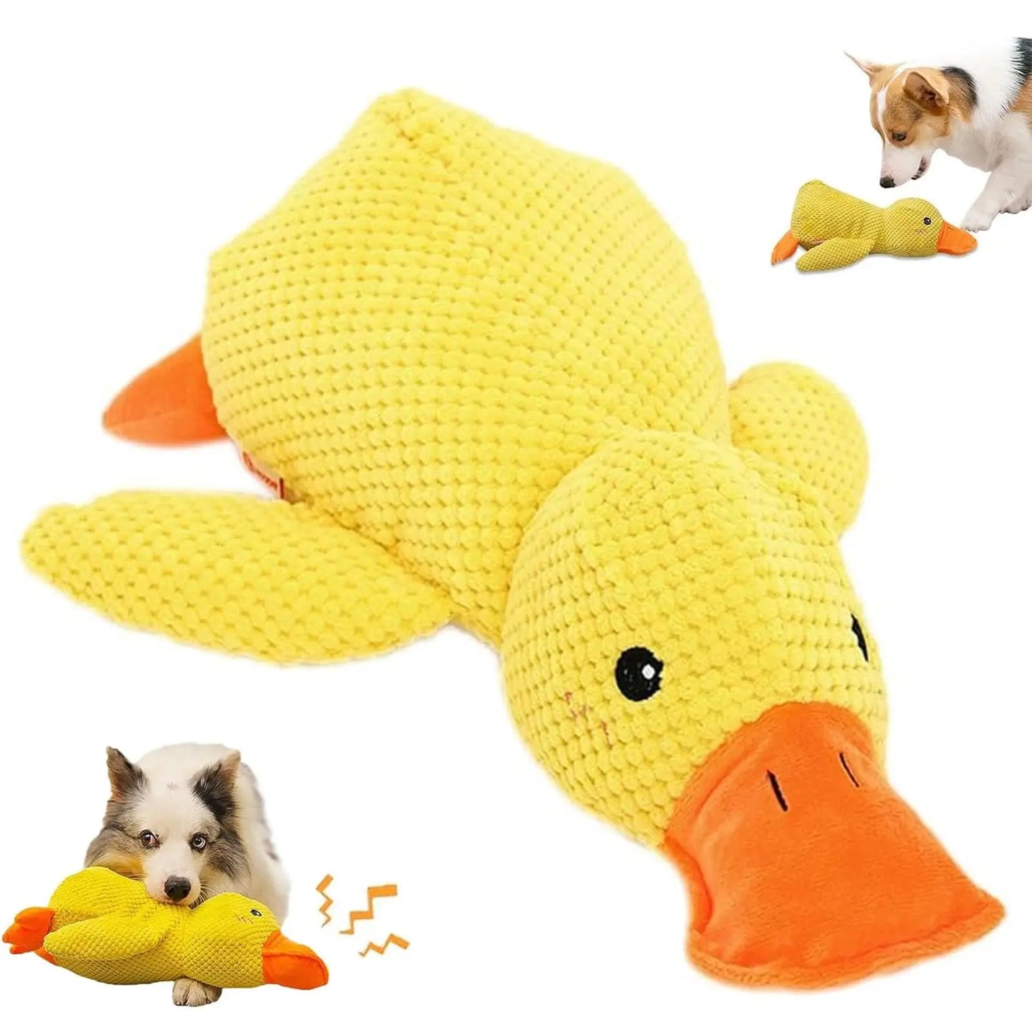 1/3pcs Yellow Duck Dog Toy Chew Resistant Interactive Pet Plush Toy with Quacking Sound For Aggressive Dog Grinding Teeth