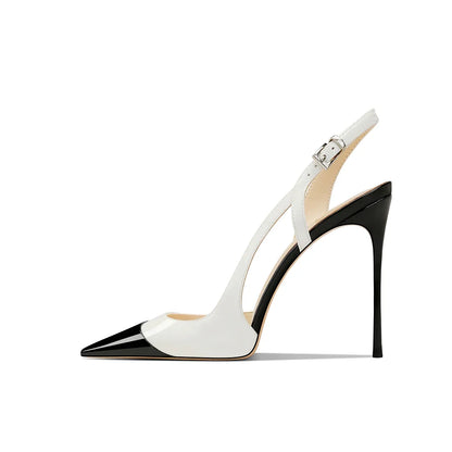 White Patent Leather Design with a High-End and Non-Tiring Foot Feel. 2026 New Pointed and Slim Heeled High Heels for Women