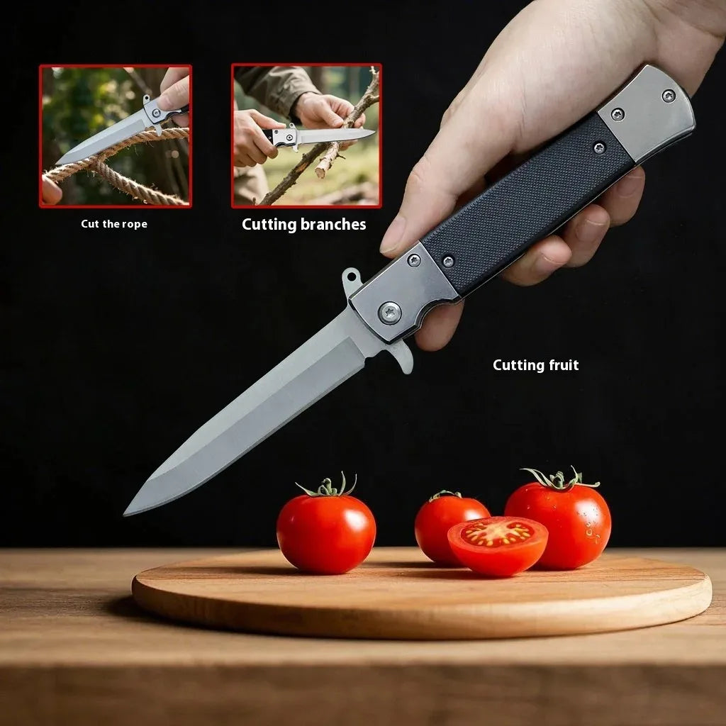 Camping Survival Folding Knife High Hardness Stainless Steel Blade EDC Pocket Knife for Outdoor Fruit Paring