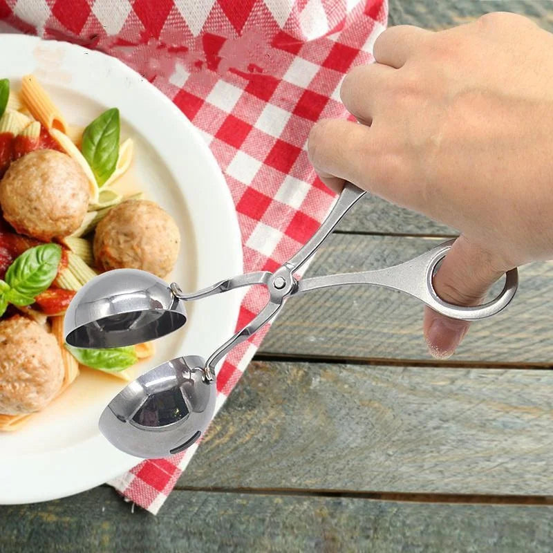 Stainless Steel Meatball Shaper | Scissor-Style Round Mold | Meatball & Rice Ball Preparation