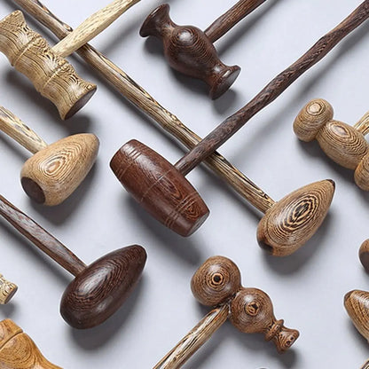 Wing Wood Wooden Massager Stick Relax Gourd Shape Back Massage Hammer Knock Back Neck Waist Meridian Clap Board Household