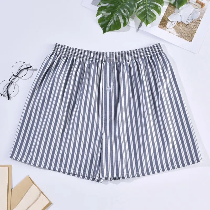 1PC 100% Cotton Men's Underwear Soft Comfortable Men's Underwear Men's Shorts Home Loose Stretch Men's Aloe Pants Boxer Briefs