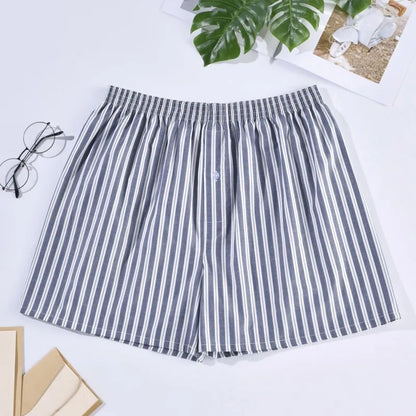 1PC 100% Cotton Men's Underwear Soft Comfortable Men's Underwear Men's Shorts Home Loose Stretch Men's Aloe Pants Boxer Briefs
