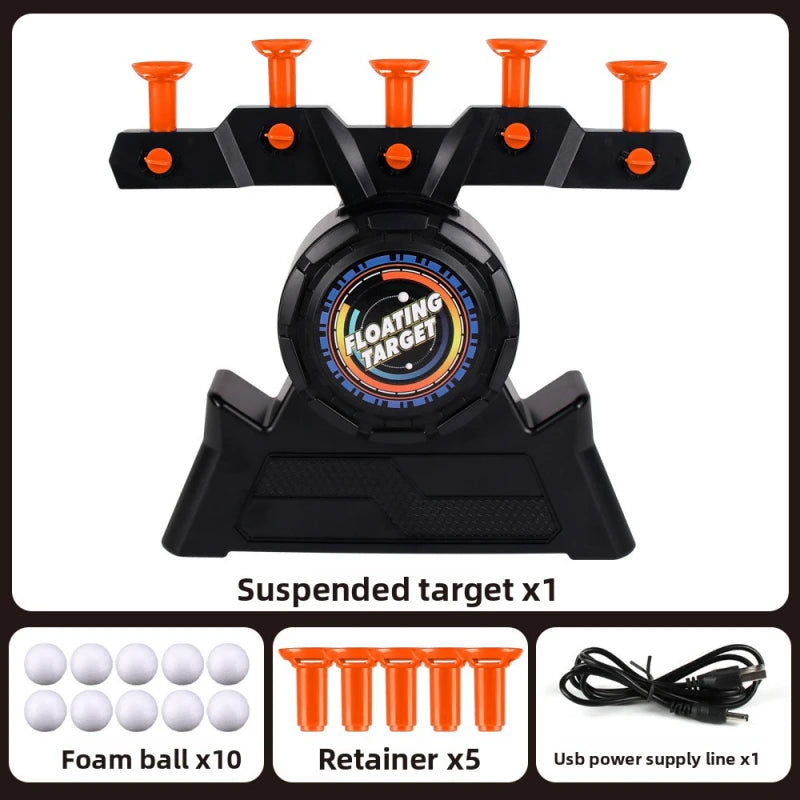 New Electric Floating Ball Shooting Target Toy Set Soft Bullet Pistols Interactive Indoor Outdoor Game Birthday Gift for Kids