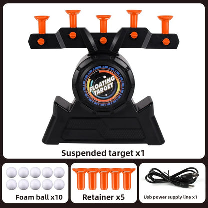 New Electric Floating Ball Shooting Target Toy Set Soft Bullet Pistols Interactive Indoor Outdoor Game Birthday Gift for Kids