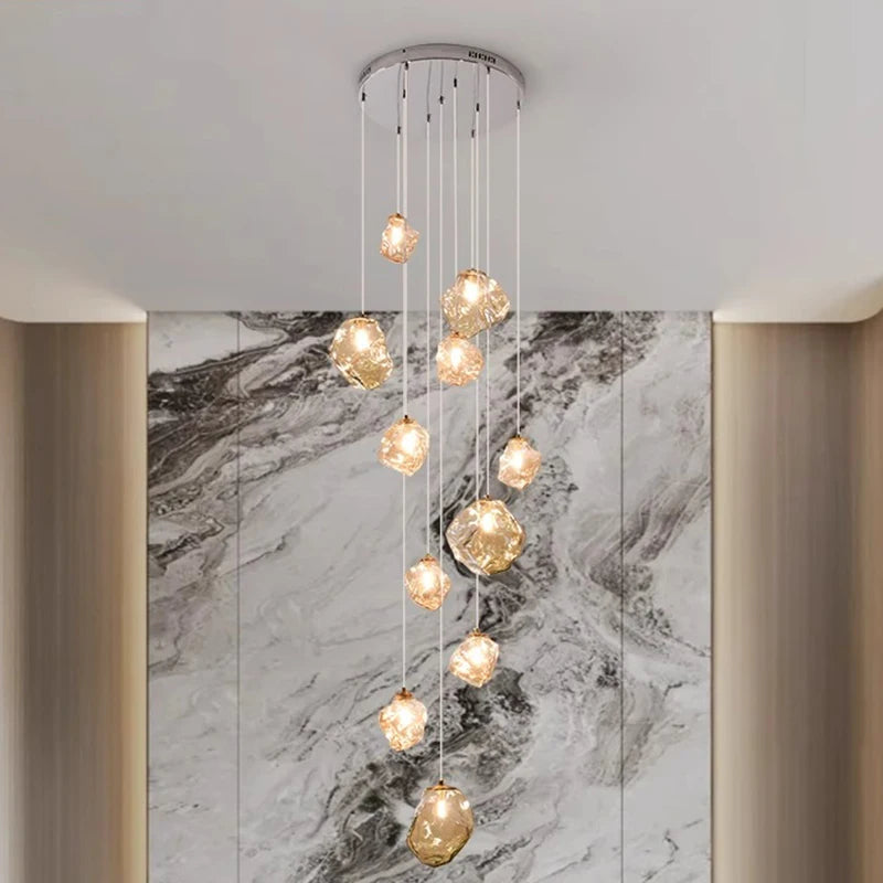 Modern home decor led lights pendant light lamps forstaircase Chandeliers for living room hanging light indoor lighting