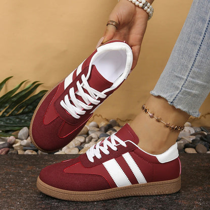 Shoes Woman 2025 Trend Casual Sneakers Comfortable Lace Up Flats Tennis Shoe Breathable Walking Jogging Shoe Zapatillas De Mujer