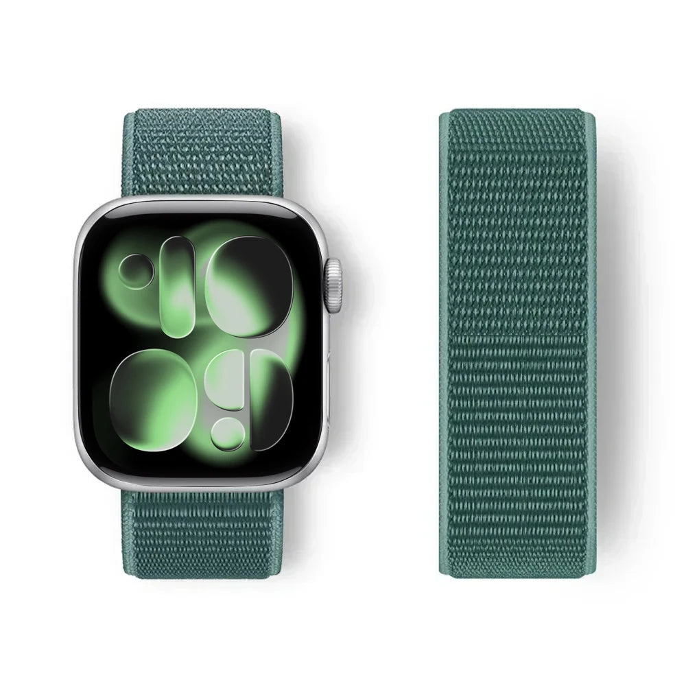 Nylon Loop for Apple Watch Band S11 46mm 40mm 44mm 45mm 42mm 41mm 49mm Smart Belt Bracelet for IWatch 11/10/9/8/7/6/SE/5/4 Strap