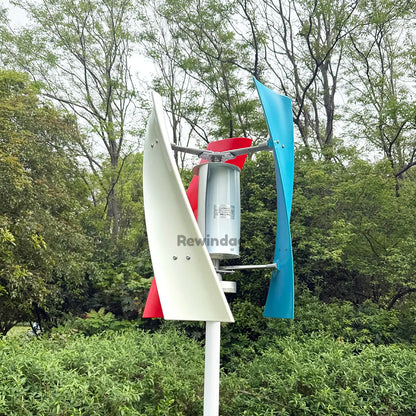 10000W Vertical Wind Turbine Generator With Controller 12V 24V 48V High Efficiency Home Wind Turbine Low Start-up Wind Speed
