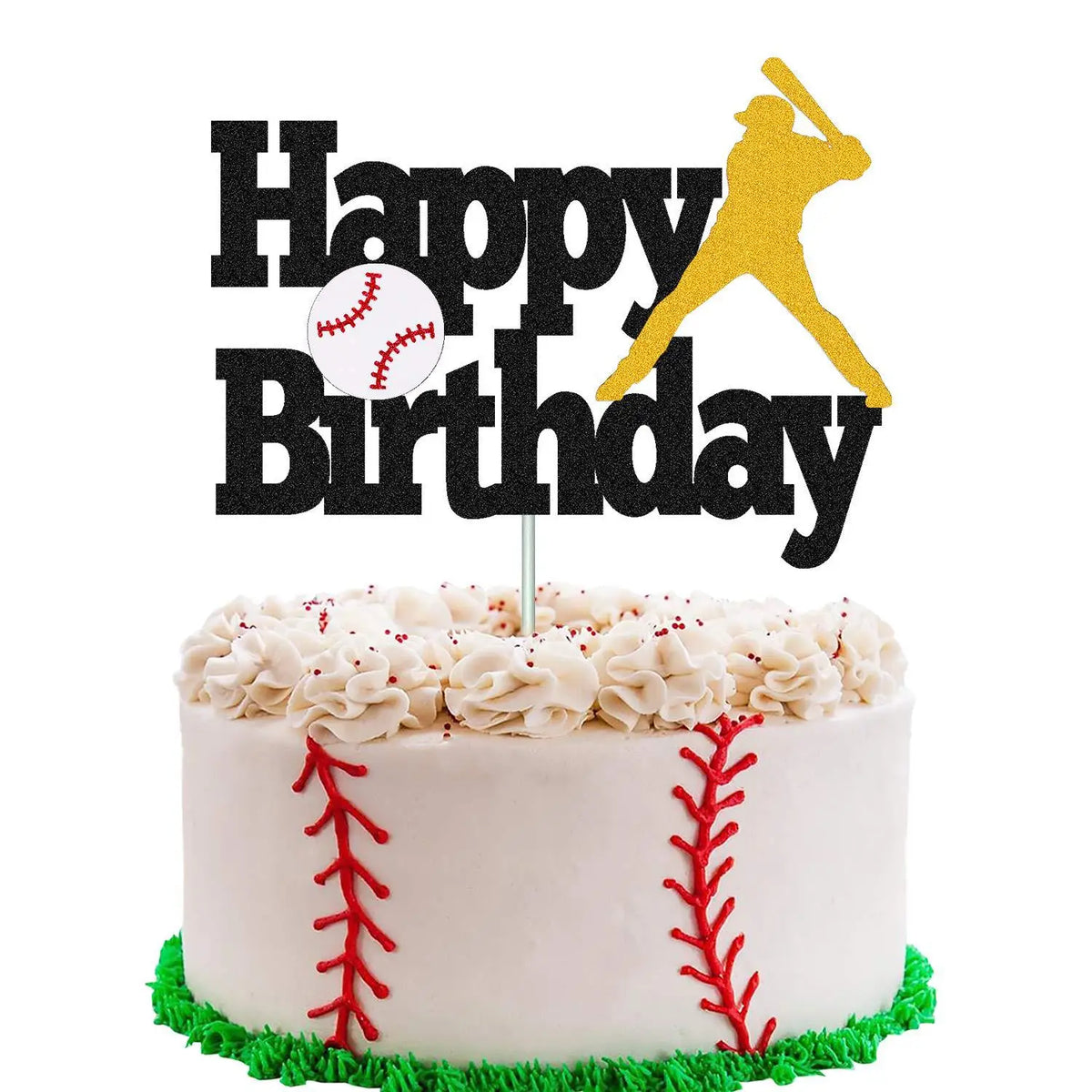Football Cake Topper Boy Girl Soccer Happy Birthday Cupcake Toppers Party Dessert Wedding Decoration Baby Shower Baking Supplies