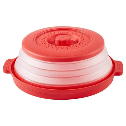 Microwave Food Splatter Cover Foldable Multifunction Splash Collapsible Guard Kitchen Gadget Colander for Meal Steaming Tray