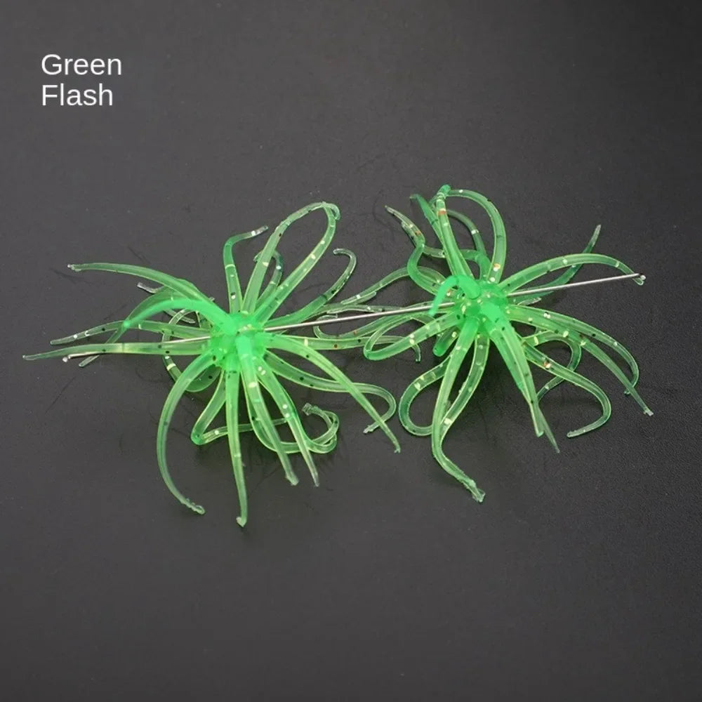 1PC/2PCS Dice Fishing Sea Urchin Lures 2.8g 8.7g Silicone Worm Silicone Worm Lure Handmade Artificial Tackle.