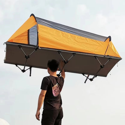 Outdoor camping single tent one off the ground sleeping folding camp bed self-driving fishing tent crib baby camp