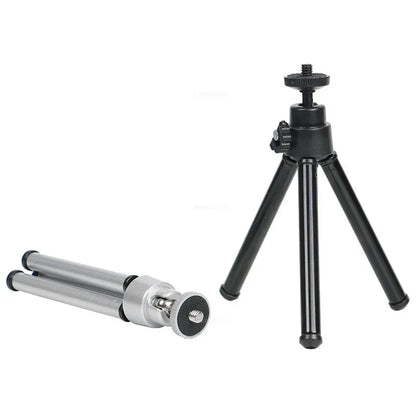 Mini Flexible Tripod 2 Section Stand Holder for Projector Camera Aluminum Alloy Desktop Tripod for Mobile Phone